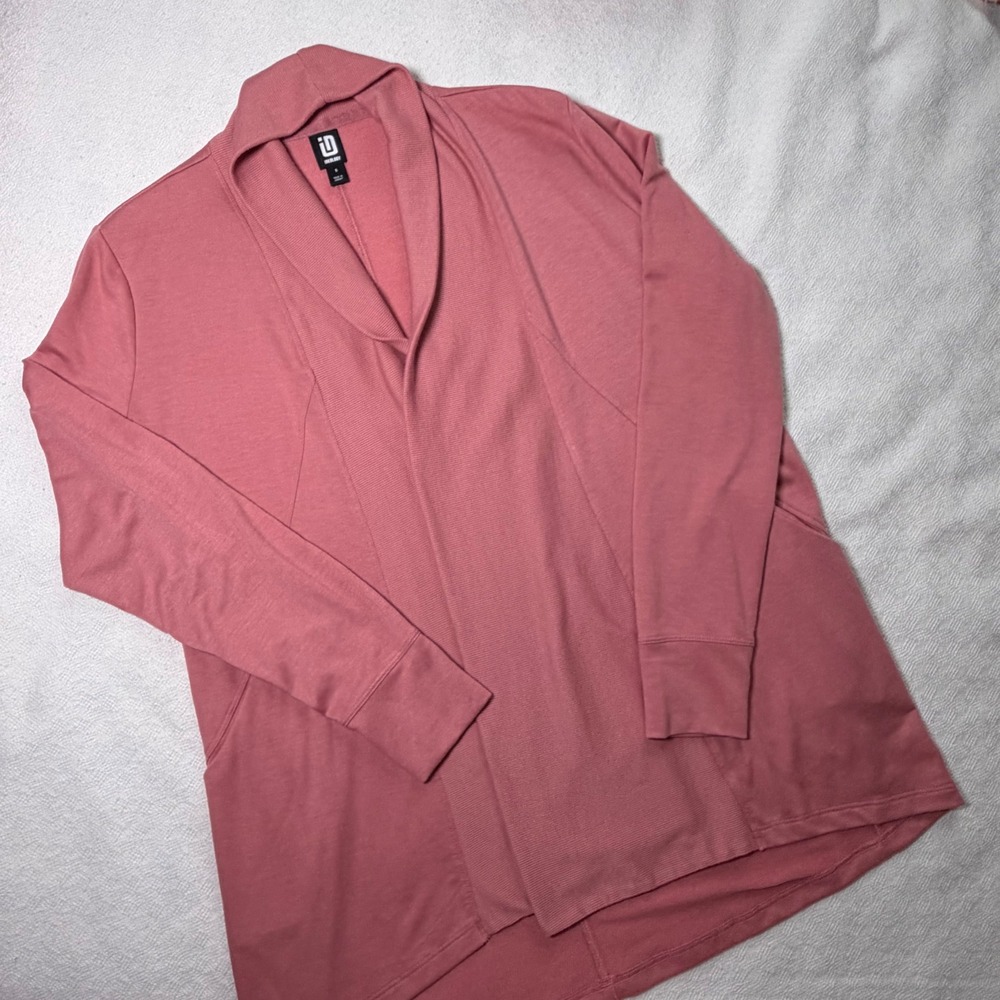 Ideology Women Pink Open Front Cardigan Shawl Collar Pockets SP23 100165315 S